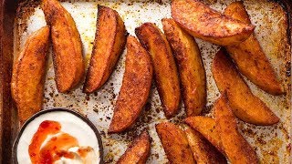 Seasoned Baked Potato Wedges [upl. by Osnofla]