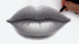 How to Draw  Shade Lips in Pencil [upl. by Terra]