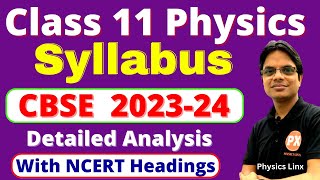 CBSE Syllabus 202324 Class 11  Class 11 Physics Syllabus 202324  NCERT deleted Syllabus Class 11 [upl. by Engedi]