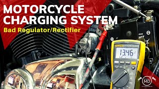 Motorcycle Charging System Bad RegulatorRectifier [upl. by Theresita958]