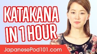 Learn ALL Katakana in 1 Hour  How to Write and Read Japanese [upl. by Neelhtak]