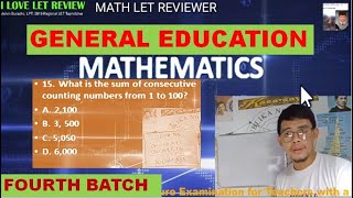 UPDATED GENERAL EDUCATION LET REVIEWER MATHEMATICS [upl. by Attevaj448]