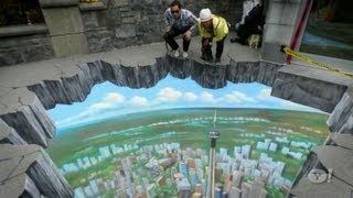 Interactive 3D Street Art Sidewalk art [upl. by Assirrec619]