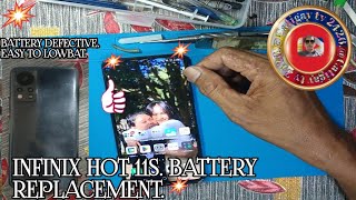 INFINIX HOT 11S BATTERY REPLACEMENT [upl. by Krm856]