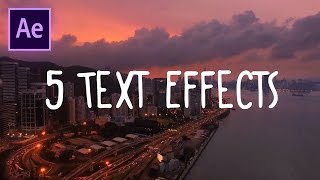 5 Great Text Effects in Adobe After Effects CC Wiggle Flicker amp more animations How to Tutorial [upl. by Ahsael]