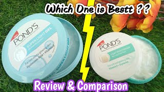 Ponds Super Light Gel Vs Ponds Light Moisturizer Review Demo amp Comparison [upl. by Hpejsoj]