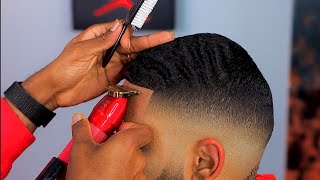 Mid Fade Haircut  Blurriest Fade EVER  ELITE 180 WAVES  How To [upl. by Bethany]