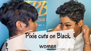 Pixie Cut Hairstyles for Black Women  Pixie Haircuts [upl. by Karalee]