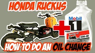 How to do a Honda Ruckus Oil Change for beginners [upl. by Tiler]