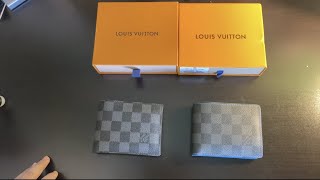 Real vs Fake Louis Vuitton Wallet Unboxing and Comparison HOW TO SPOT A FAKE [upl. by Waldos]