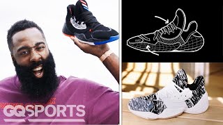 James Harden Breaks Down the Adidas Harden Vol 4 Sneaker  Signature Sneakers  GQ Sports [upl. by Balfore]