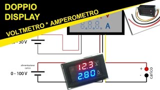 Il DOPPIO display VOLTMETRO AMPEROMETRO Vediamo come collegarlo [upl. by Sims]