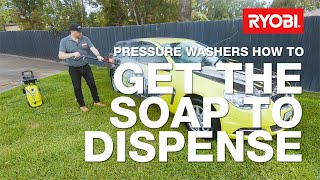 How to use the soap dispenser on your RYOBI pressure washer [upl. by Eerb]