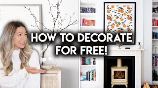 DECORATE YOUR HOME FOR FREE  10 DECOR IDEAS ON A BUDGET [upl. by Nirac]