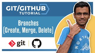 Git Tutorial 6 Branches Create Merge Delete a branch [upl. by Anwahsed898]