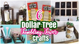 6 Best DOLLAR TREE DIY Tumbling Tower Crafts [upl. by Lesirg866]