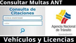 Consultar citaciones y multas de transito ANT Ecuador  Puntos de Licencia [upl. by Eilasor75]