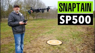 Snaptain SP500 foldable drone with GPS  review and flight footage [upl. by Peednas]