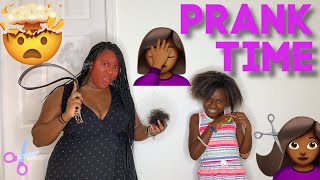 KARISSA CUTS HER HAIR PRANK ON MOMMY [upl. by Kenton]