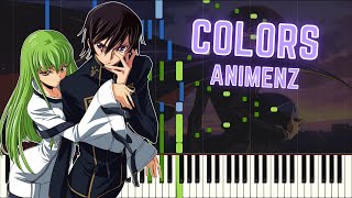 Animenz Code Geass OP  Colors  Piano Tutorial  Synthesia [upl. by Cobbie424]