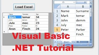 Visual Basic NET Tutorial 53 How to import excel file to datagridview in VBNET [upl. by Shaia]