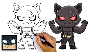 How To Draw Shadow Meowscles  NEW Fortnite Chapter 2 Season 2 [upl. by Nadya]