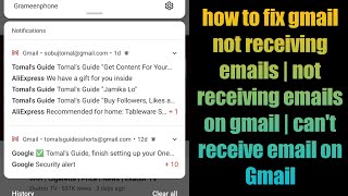 how to fix gmail not receiving emails  not receiving emails on gmail  cant receive email on Gmail [upl. by Yesllek]