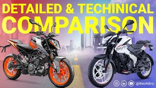 2023 KTM Duke200 VS Pulsar 200NS Tamil Comparison Review  RevNitro [upl. by Koblick413]