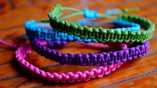 DIY Stackable Square KnotCobra Stitch Bracelets [upl. by Vorster]