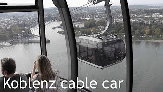 GERMANY Koblenz cable car over Rhine  Ehrenbreitstein Fortress [upl. by Rusticus]