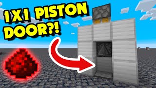 How to Make a 1x1 PISTON DOOR Minecraft Redstone Tutorial [upl. by Zollie803]