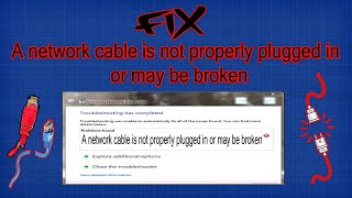 How To Fix A Network Cable Is Not Properly Plugged In Or May Be Broken Detected Error Windows 1087 [upl. by Nedia201]