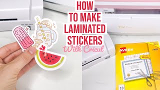 HOW TO LAMINATE STICKERS WITH CRICUT [upl. by Stig]