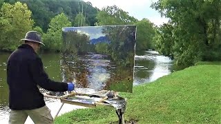 Kyle Buckland PLEIN AIR PAINTING Demo Timelapse  Impressionism Art Demonstration  Landscape [upl. by Jabon]