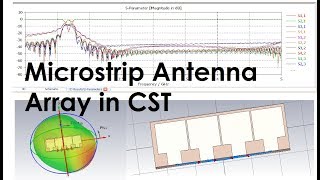 How to Design Microstrip Patch Antenna Array using CST [upl. by Etteneg]