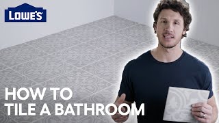 How to Tile A Bathroom Floor [upl. by Sokairyk]