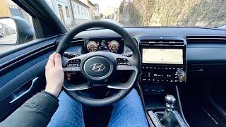 New Hyundai Tucson 2021  POV test drive amp REVIEW 16 TGDi 150 HP 48V petrol [upl. by Radcliffe]