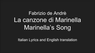 DE ANDRE  La canzone i Marinella  Marinellas song  Italian Lyrics English translation [upl. by Wallraff721]