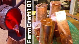 Biggest DIY Copper Melt on YouTube 60 POUNDS of Copper Into Ingots FarmCraft101 [upl. by Adirahs806]