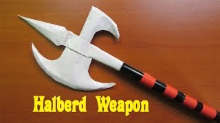 Gemakkelijk Tutorials  Hoe maak je een papieren Halberd Weapon maken  10 Minutes [upl. by Adirem67]