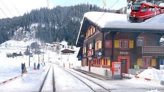 ★ 4K 🇨🇭Chur  Arosa cab ride Switzerland 022021 [upl. by Htessil]