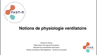 Notions de physiologie respiratoire [upl. by Nivalc43]