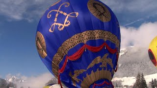 The world’s first manned hot air balloon Montgolfier brothers flies again [upl. by Nannahs446]