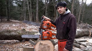 2020 Husqvarna 455 Rancher VS 450 Husqvarna chainsaw [upl. by Clorinda]