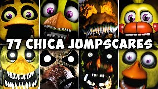 77 CHICA JUMPSCARES FNAF amp Fangames [upl. by Jard]