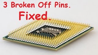 How to Fix 3 BROKEN OFF CPU Pins in 5 Minutes Computer Works [upl. by Ecniv]