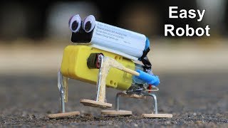 A simple walking Robot project for Kids using DC Motor [upl. by Luapnoj558]