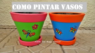 Como pintar vasos de cerâmica  Faça você mesmo [upl. by Swann908]