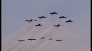 Esquadrilha da Fumaça amp Halcones do Chile no Domingo Aéreo 2017  Pirassununga [upl. by Kleiman141]