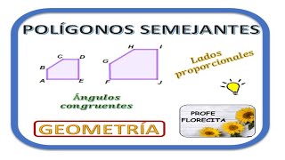 ▶ POLÍGONOS SEMEJANTES 🌻GGEOMETRÍA Ejemplos prácticos y sencillos de poligonos semejantes [upl. by Ailel]